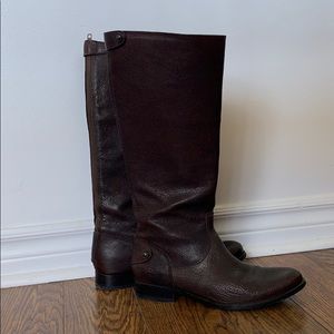 Frye Melissa Button Back boots 8.5B Chocolate